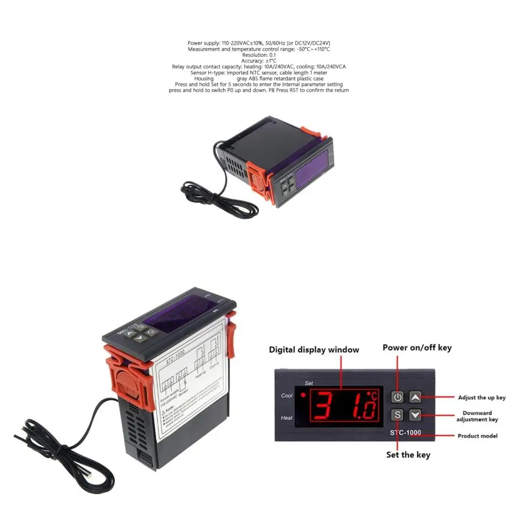 STC 1000 Temperature Control Module 12V 24V 220V Thermostat for Computer Enthusiasts
STC 1000 Temperature Control Module 12V 24V 220V Thermostat for Computer Enthusiasts