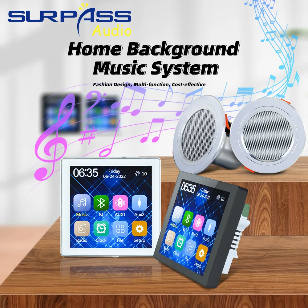 4 Inch HD Screen 4*25W Bluetooth Wall Amplifier In Ceiling Speaker Audio Panel Support USB TF Home Background Music System
4 Inch HD Screen 4*25W Bluetooth Wall Amplifier In Ceiling Speaker Audio Panel Support USB TF Home Background Music System