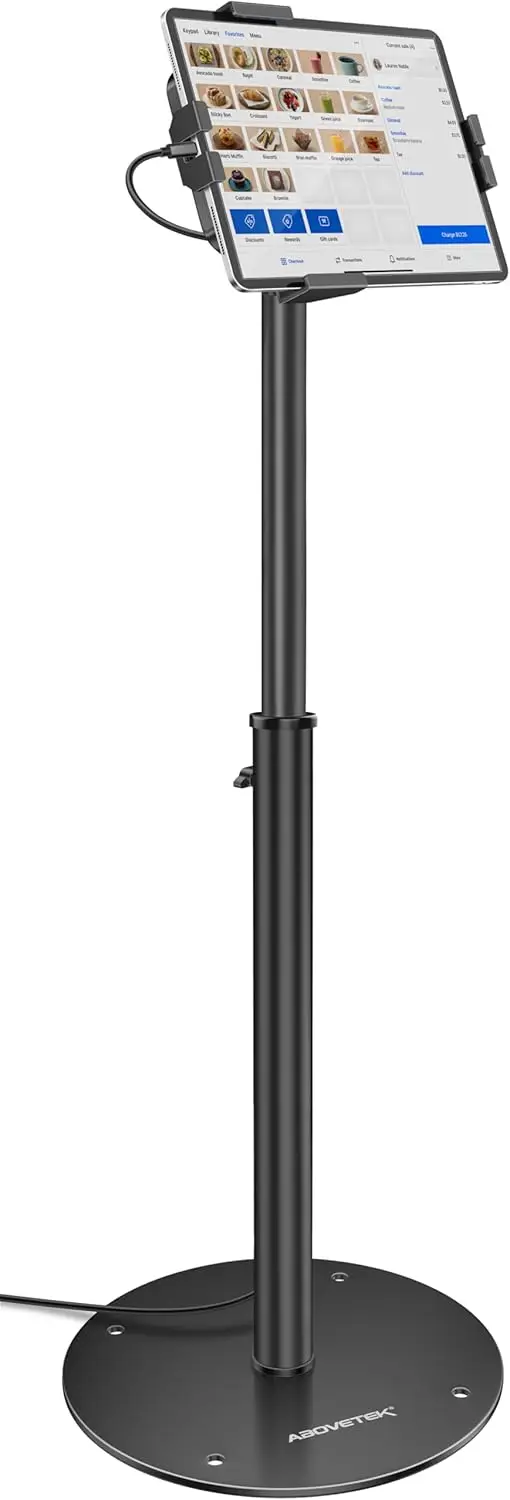 Universal Tablet Floor Stand for 7.9-11 inch Devices, Height Adjustable 30-47.2 inch, 360° Swivel, Anti-Theft Security Stand for Retail and Business
Universal Tablet Floor Stand for 7.9-11 inch Devices, Height Adjustable 30-47.2 inch, 360° Swivel, Anti-Theft Security Stand for Retail and Business