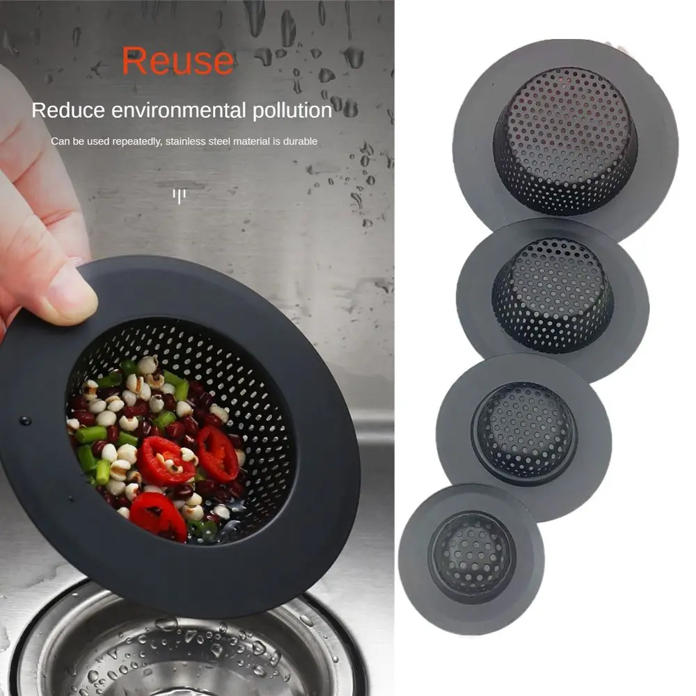 Stainless Steel Sink Strainer With Handle Black Mesh Trap Floor Drain Anti Clog Waste Catcher Kitchen Bathroom Accessories
Stainless Steel Sink Strainer With Handle Black Mesh Trap Floor Drain Anti Clog Waste Catcher Kitchen Bathroom Accessories