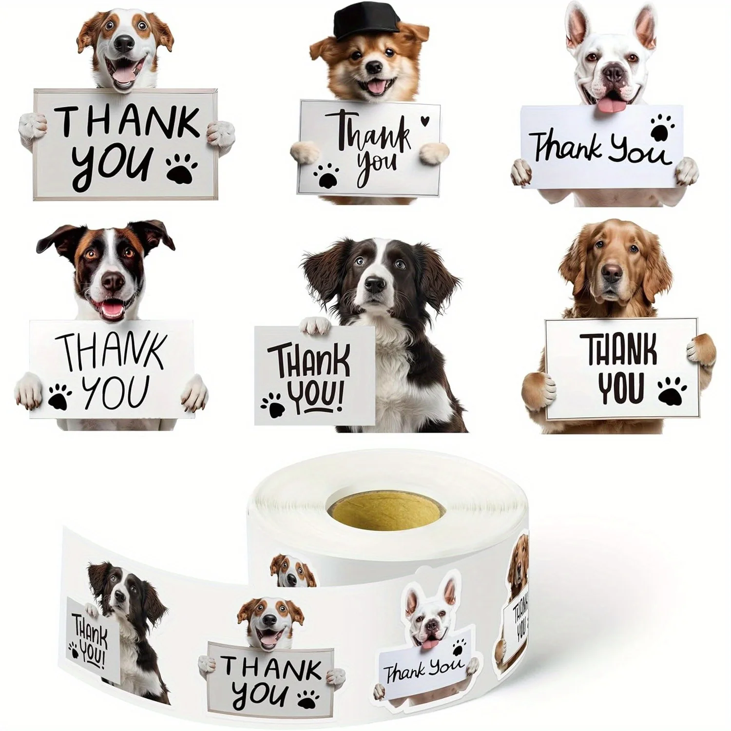 500pcs Thank You Dog Stickers Self-Adhesive Paper Stickers with Assorted Breed Paw Print Pet Store Gifts DIY Crafts Party Favors
500pcs Thank You Dog Stickers Self-Adhesive Paper Stickers with Assorted Breed Paw Print Pet Store Gifts DIY Crafts Party Favors