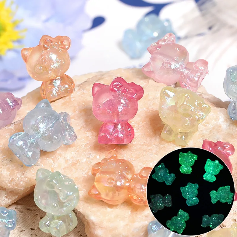 Popular cartoon anime Hello Kitty vertical hole bead luminous glitter acrylic handmade DIY bead pen keychain accessory material
Popular cartoon anime Hello Kitty vertical hole bead luminous glitter acrylic handmade DIY bead pen keychain accessory material
