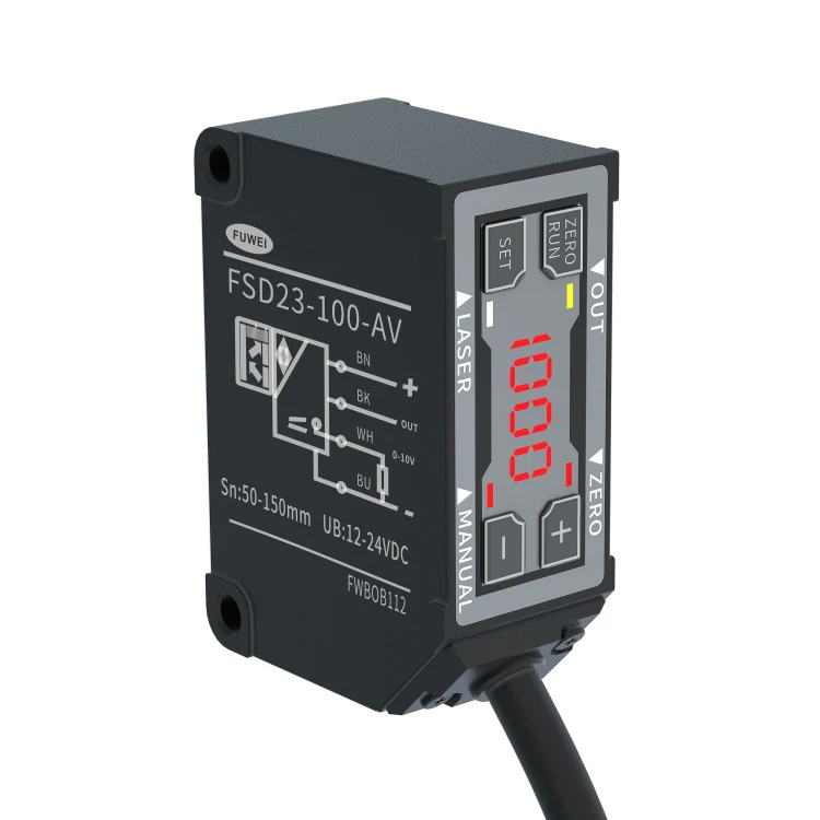 FUWEI FSD23-100-AV аналоговое напряжение 0-10 В светодиодный цифровой экран Высокая Точность 0,01 мм датчик лазерного перемещения
FUWEI FSD23-100-AV аналоговое напряжение 0-10 В светодиодный цифровой экран Высокая Точность 0,01 мм датчик лазерного перемещения