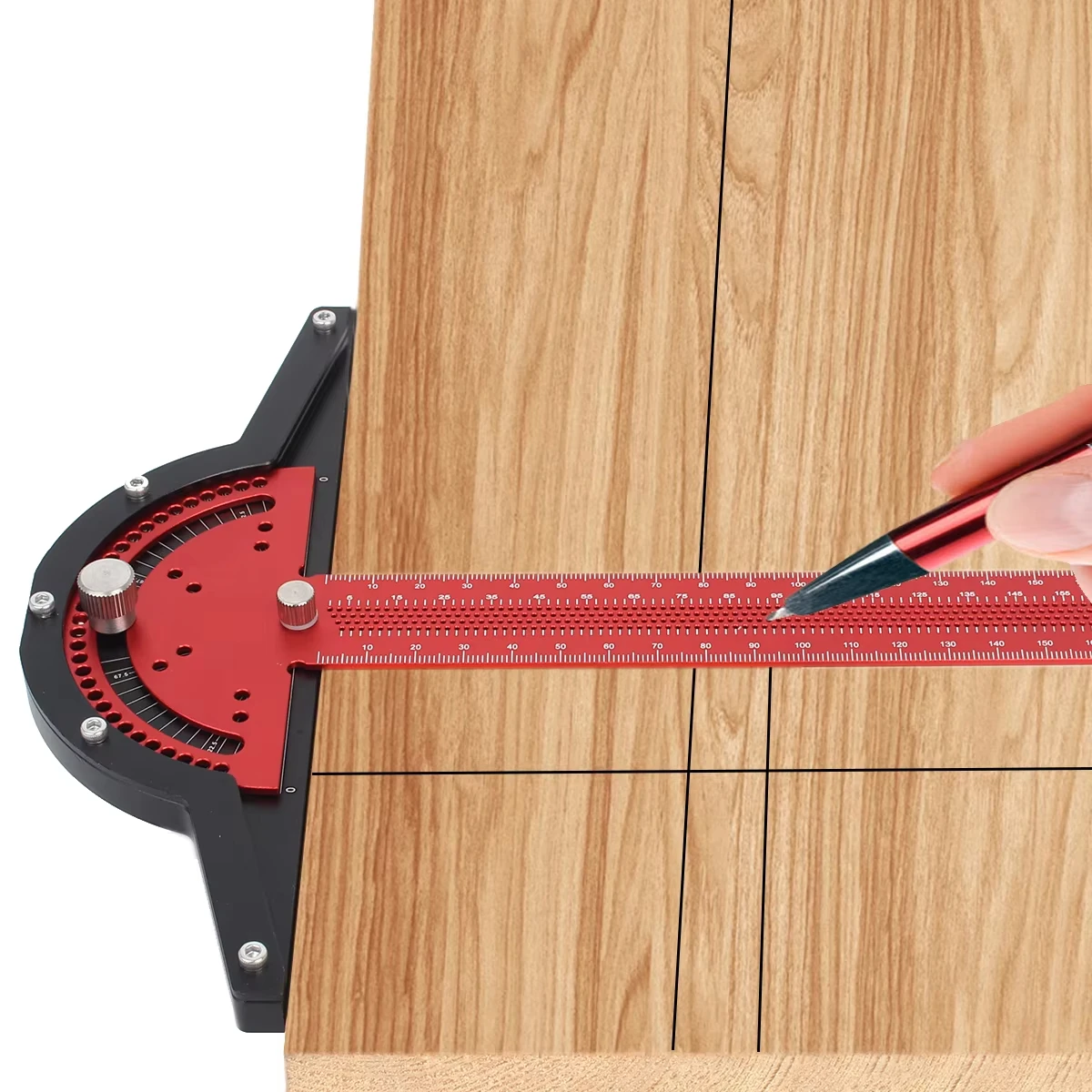 Woodworking Scriber Marking Line Ruler 0-180° Woodworking Layout & Measuring Tool Precision Marking T-Ruler Positioning Scribing 
Woodworking Scriber Marking Line Ruler 0-180° Woodworking Layout & Measuring Tool Precision Marking T-Ruler Positioning Scribing