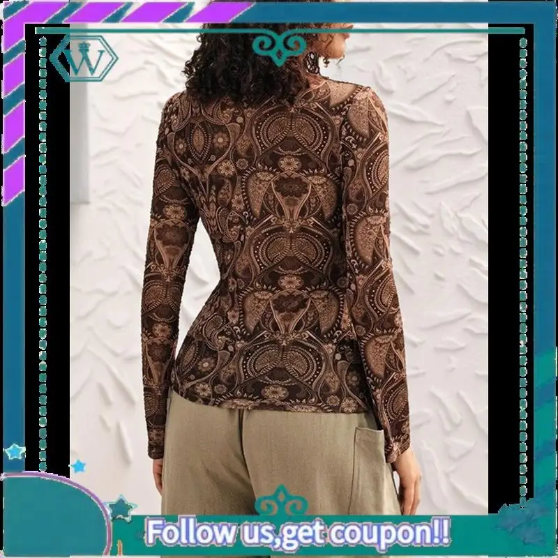 A09P Women's Sheer Mesh Long Sleeve Tops Print Button Down Ruched Y2k Blouse Shirts
A09P Women's Sheer Mesh Long Sleeve Tops Print Button Down Ruched Y2k Blouse Shirts