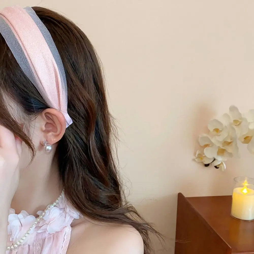 Elegant Korean Style Women Hair Hoop Sweet Mesh Chiffon Headband All-match Headwear Wide Edge Hairband Wash Face
Elegant Korean Style Women Hair Hoop Sweet Mesh Chiffon Headband All-match Headwear Wide Edge Hairband Wash Face