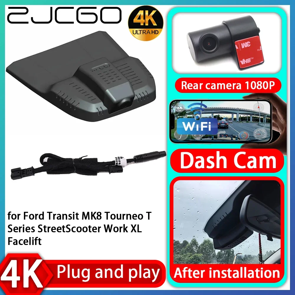 ZJCGO UHD 4K 2160P Plug and Play DVR Dash Cam Video for Ford Transit MK8 Tourneo T Series StreetScooter Work XL Facelift
ZJCGO UHD 4K 2160P Plug and Play DVR Dash Cam Video for Ford Transit MK8 Tourneo T Series StreetScooter Work XL Facelift
