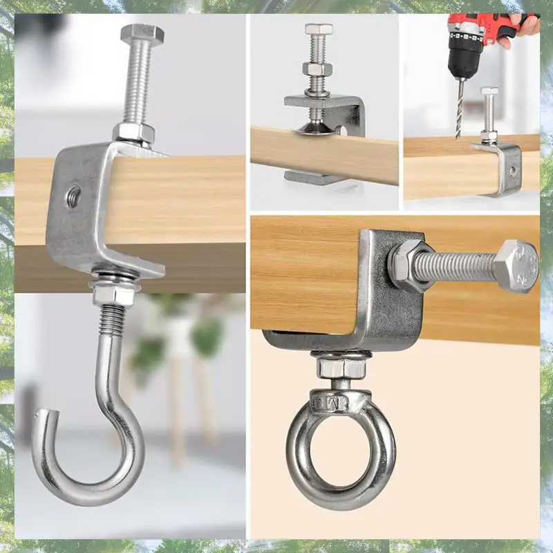 Premium-4X Stainless Steel Small C Clamp With Ring, C Clamp,Pipe Clamp Hooks For Hanging, Clamp With Ring For Woodworking
Premium-4X Stainless Steel Small C Clamp With Ring, C Clamp,Pipe Clamp Hooks For Hanging, Clamp With Ring For Woodworking