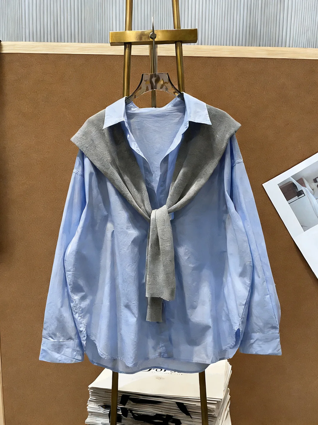 Gray Shawl Collar Long Sleeve Shirt Fashion Set Korean Style Tea System Spring New Arrival Women's Casual Loose Fit Commute S...
Gray Shawl Collar Long Sleeve Shirt Fashion Set Korean Style Tea System Spring New Arrival Women's Casual Loose Fit Commute S...