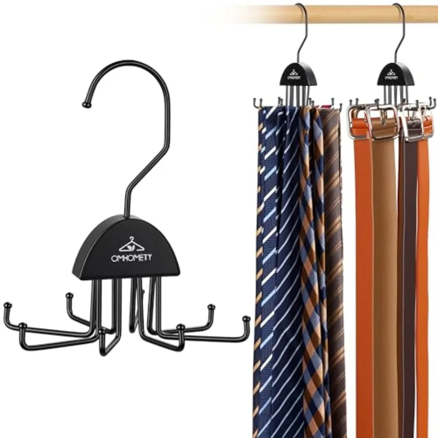 2 Pack Tie Hanger Belt Organizer for Closet, Rotatable Tie Rack with 16 Hooks Max 24 Belts and 16 Ties Storage Capacity, Space
2 Pack Tie Hanger Belt Organizer for Closet, Rotatable Tie Rack with 16 Hooks Max 24 Belts and 16 Ties Storage Capacity, Space