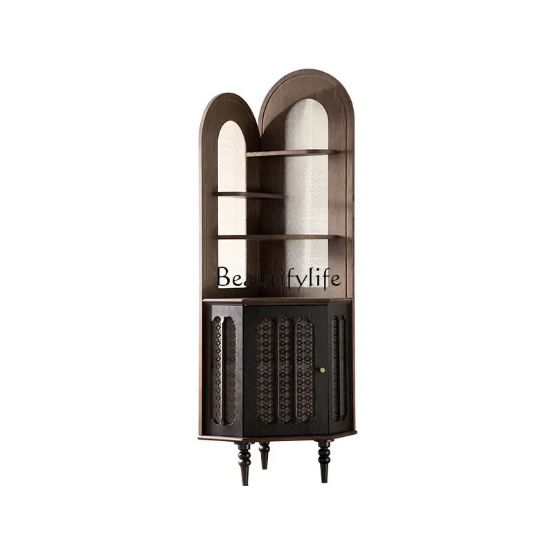 FG40Medieval style corner corner rack solid wood triangular cabinet 
FG40Medieval style corner corner rack solid wood triangular cabinet