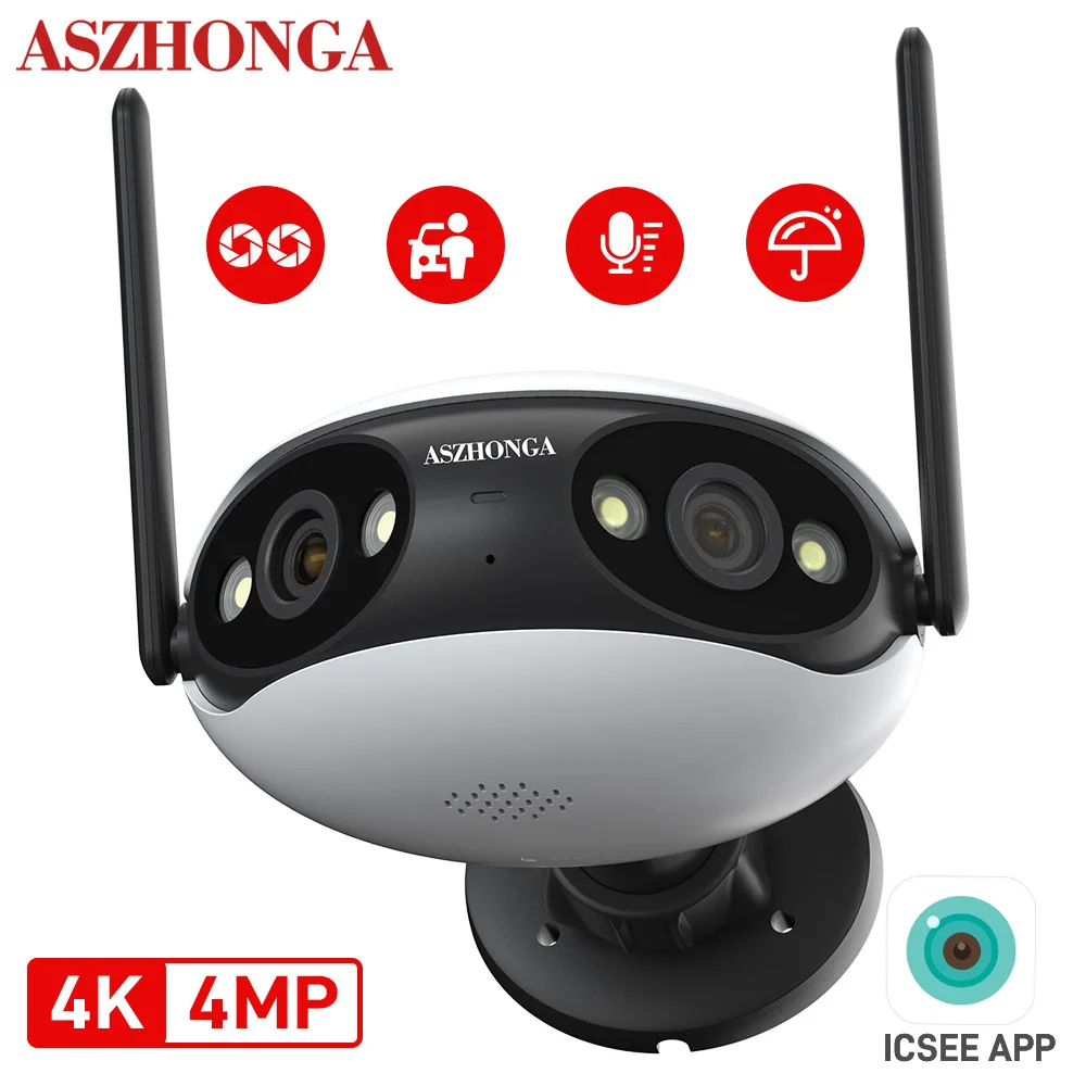 Outdoor 4K 180 ° ultra-wide view panoramic WIFI dual lens fixed network camera POE Onvif security camera
Outdoor 4K 180 ° ultra-wide view panoramic WIFI dual lens fixed network camera POE Onvif security camera