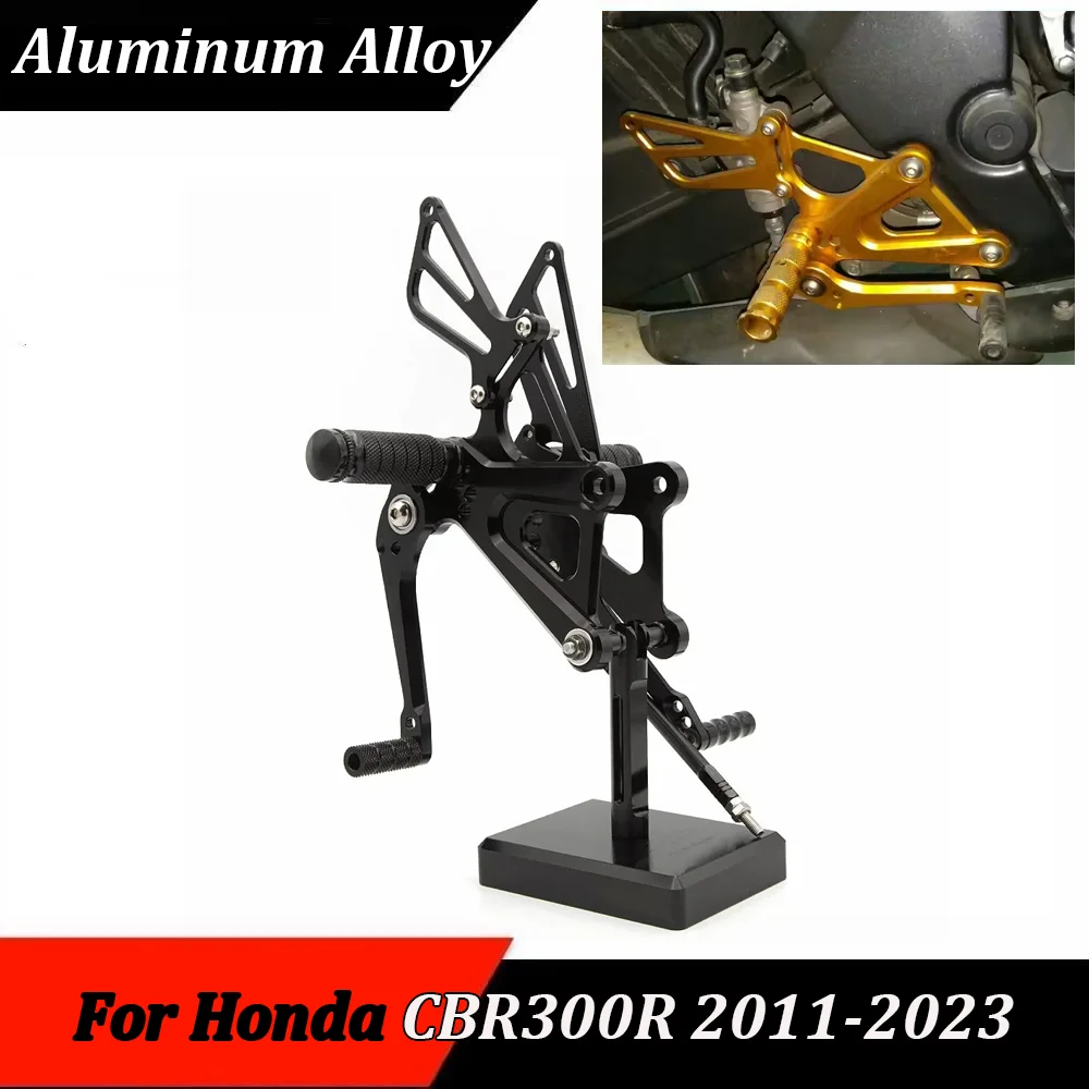 Motorcycle CNC Aluminium Rearset Footpeg Pedal Foot Peg Adjustable Footrest Rear Set For Honda CBR 300R CBR300R 2011-2022 2023
Motorcycle CNC Aluminium Rearset Footpeg Pedal Foot Peg Adjustable Footrest Rear Set For Honda CBR 300R CBR300R 2011-2022 2023