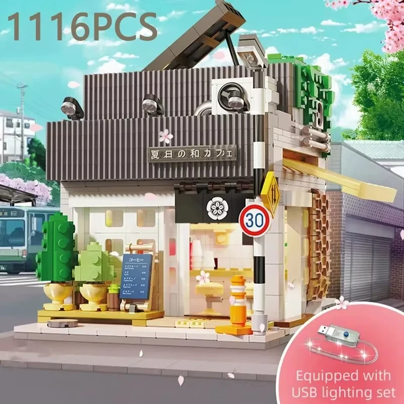 1116PCS City Japanese Summer Restaurant Cafe Building Blocks Street View Model Brick With Light Educational DIY Toy Holiday Gift
1116PCS City Japanese Summer Restaurant Cafe Building Blocks Street View Model Brick With Light Educational DIY Toy Holiday Gift