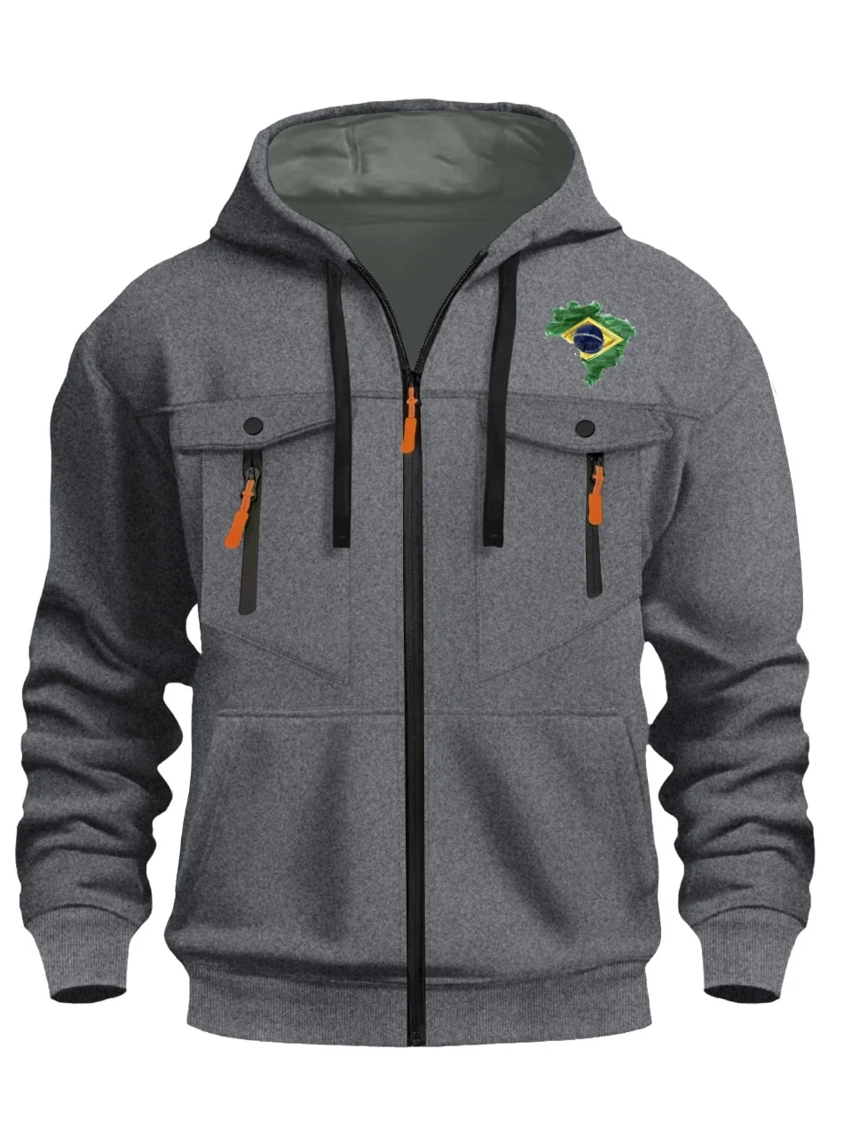 Men's casual kangaroo pocket zipper hoodie - solid color long sleeve autumn and winter sports casual simple fashion
Men's casual kangaroo pocket zipper hoodie - solid color long sleeve autumn and winter sports casual simple fashion