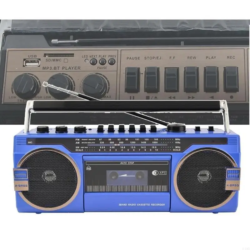 Винтажный стиль Cassettes Игрок беспроводной динамик FM Radio Rechargable Battery F19E
Винтажный стиль Cassettes Игрок беспроводной динамик FM Radio Rechargable Battery F19E