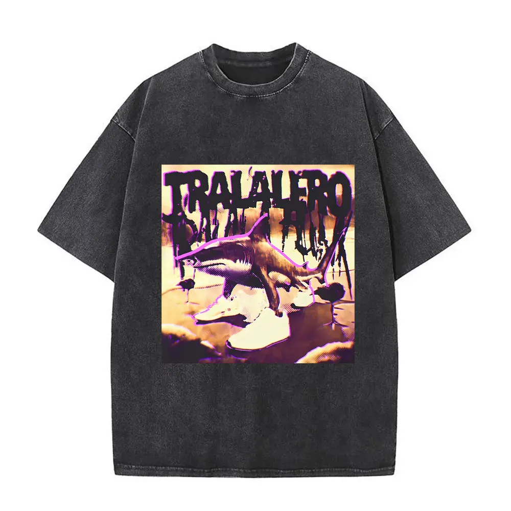 Tralalero Tralala Funny Shark with Shoes Meme Washed Vintage T-shirt Brain Rot Graphic Tshirt Men Women Fashion Casual T Shirts
Tralalero Tralala Funny Shark with Shoes Meme Washed Vintage T-shirt Brain Rot Graphic Tshirt Men Women Fashion Casual T Shirts