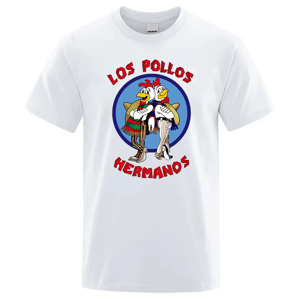 LOS POLLOS Hermanos забавная детская футболка с принтом, мужская хлопковая футболка Y2k, летняя детская одежда, мужская одежда Chicken Brothers, футболка 
LOS POLLOS Hermanos забавная детская футболка с принтом, мужская хлопковая футболка Y2k, летняя детская одежда, мужская одежда Chicken Brothers, футболка