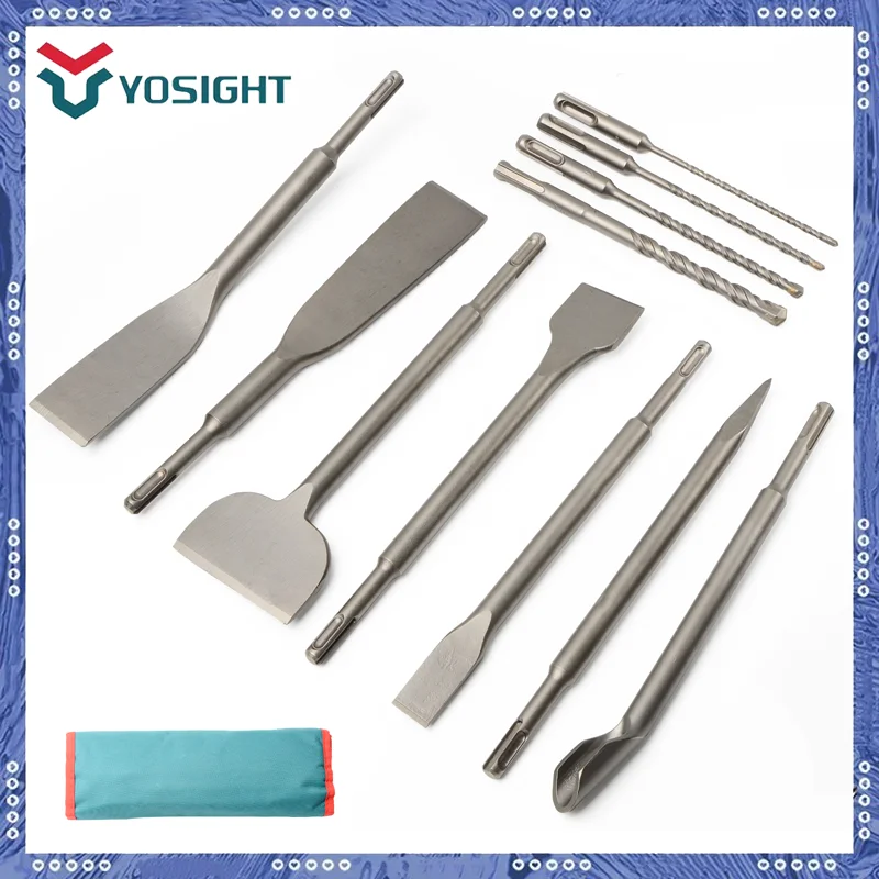 11pcs SDS PLUS Hex Shank Carbide Chisel Electric Hammer Masonry Point Groove Flat Chisel Drill Bit For Cement Concrete
11pcs SDS PLUS Hex Shank Carbide Chisel Electric Hammer Masonry Point Groove Flat Chisel Drill Bit For Cement Concrete
