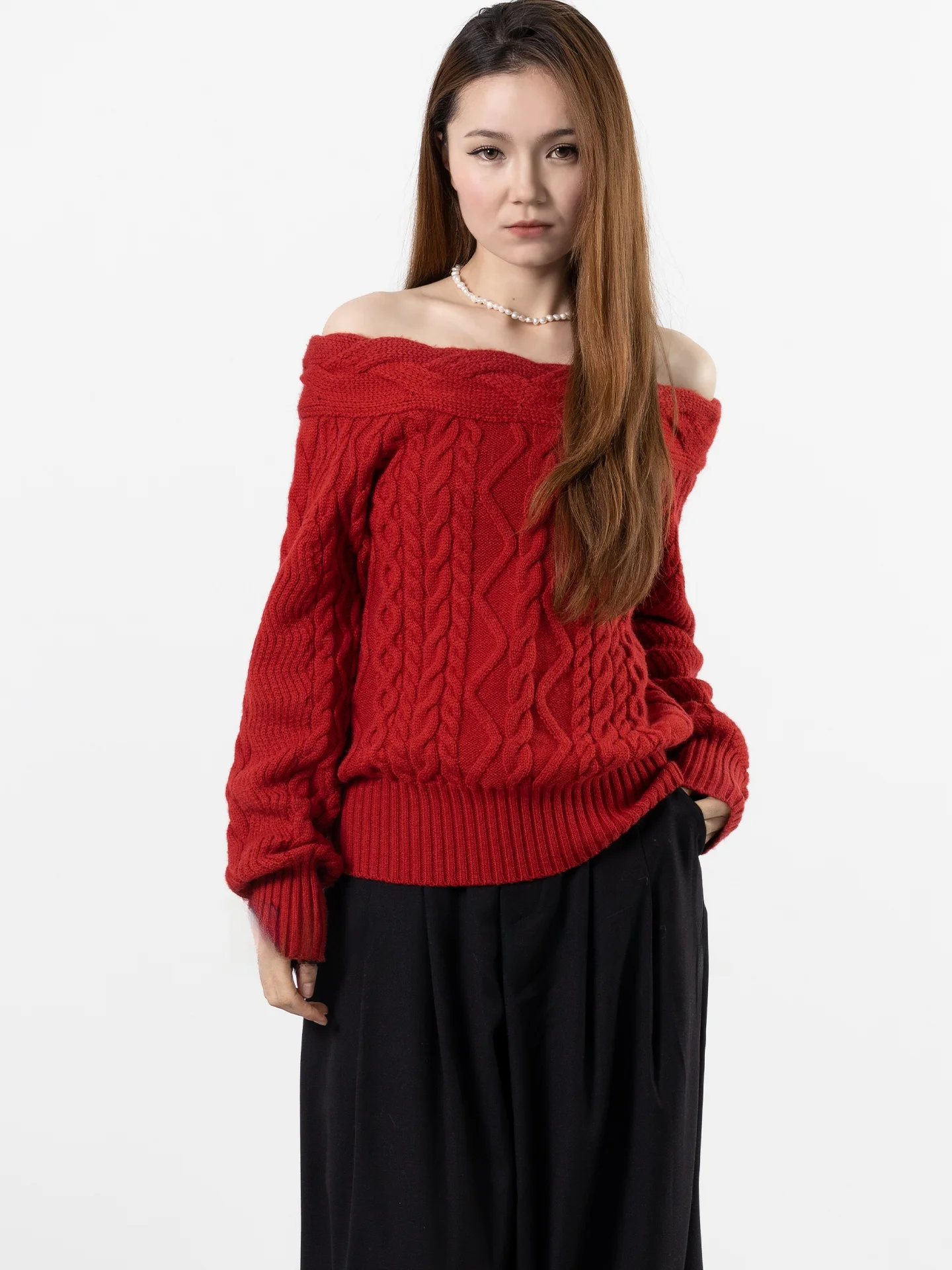 Красный шерстяной вязаный свитер DianThia с одним открытым плечом, осенне-зимний, мягкий, в китайском стиле, для женщин
Красный шерстяной вязаный свитер DianThia с одним открытым плечом, осенне-зимний, мягкий, в китайском стиле, для женщин