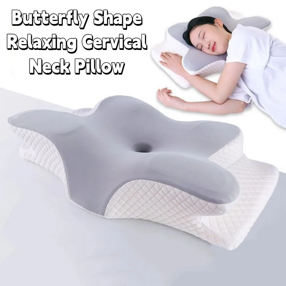 Butterfly Shaped Ergonomic Neck Pillow Slow Rebound 5D Partition Orthopedic Pillow Breathable Lightweight Neck Guard Pillow
Butterfly Shaped Ergonomic Neck Pillow Slow Rebound 5D Partition Orthopedic Pillow Breathable Lightweight Neck Guard Pillow
