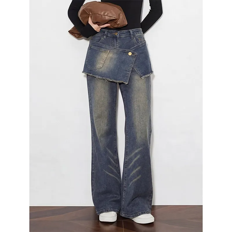 High Waist Straight Leg Denim Jeans Women's Spring 2026 New Sle plus Size Slimming Wide Leg Pants Retro Design Sensation
High Waist Straight Leg Denim Jeans Women's Spring 2026 New Sle plus Size Slimming Wide Leg Pants Retro Design Sensation