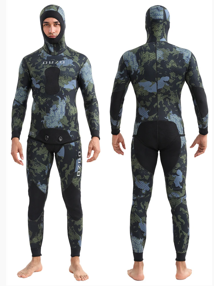 Wetsuits Mens 1.5MM Camo Neoprene Scuba Diving Unisex Two Piece Sport Skin Spearfishing Full Suit with Chest Pad, Knee Protect
Wetsuits Mens 1.5MM Camo Neoprene Scuba Diving Unisex Two Piece Sport Skin Spearfishing Full Suit with Chest Pad, Knee Protect