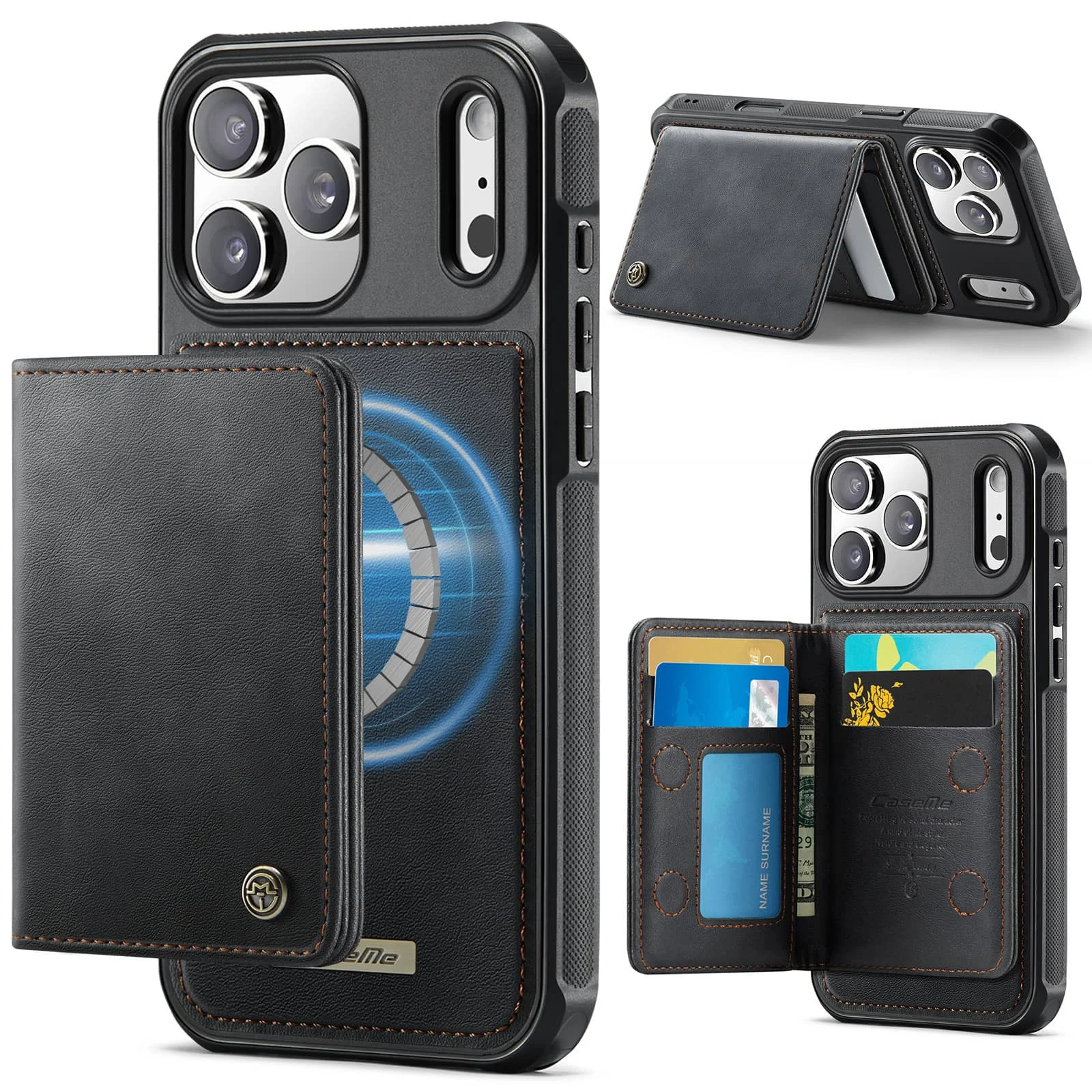 Для iPhone 17/Air/16e/15/14/13/12/11 Pro Max 16 Plus чехол-кошелек с магнитным держателем для карт, блокировка RFID 2 в 1, съемная подставка
Для iPhone 17/Air/16e/15/14/13/12/11 Pro Max 16 Plus чехол-кошелек с магнитным держателем для карт, блокировка RFID 2 в 1, съемная подставка