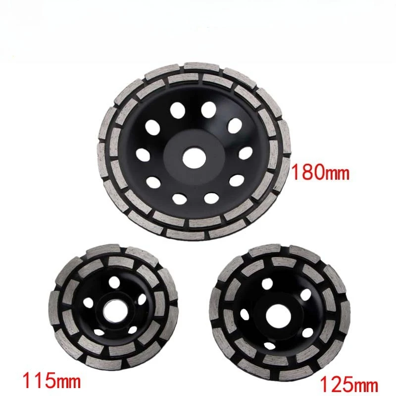 Electric grinding accessories 115/125/180mm wall grinding disc diamond disc black double row grinding wheel
Electric grinding accessories 115/125/180mm wall grinding disc diamond disc black double row grinding wheel