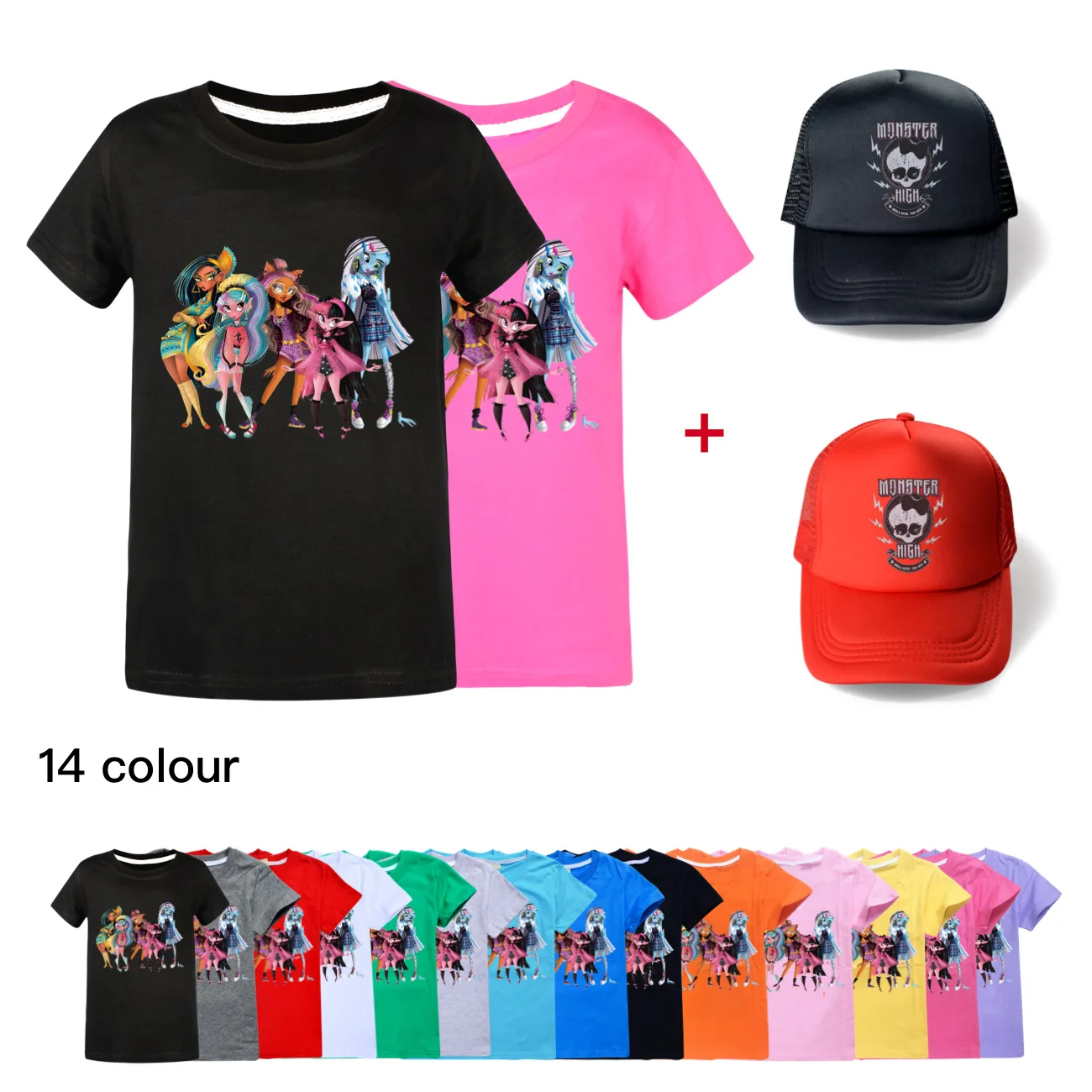 Новинка 2024, футболка Monster High, детская повседневная одежда с мультяшным рисунком, модные топы с коротким рукавом для мальчиков, модная одежда для маленьких девочек
Новинка 2024, футболка Monster High, детская повседневная одежда с мультяшным рисунком, модные топы с коротким рукавом для мальчиков, модная одежда для маленьких девочек