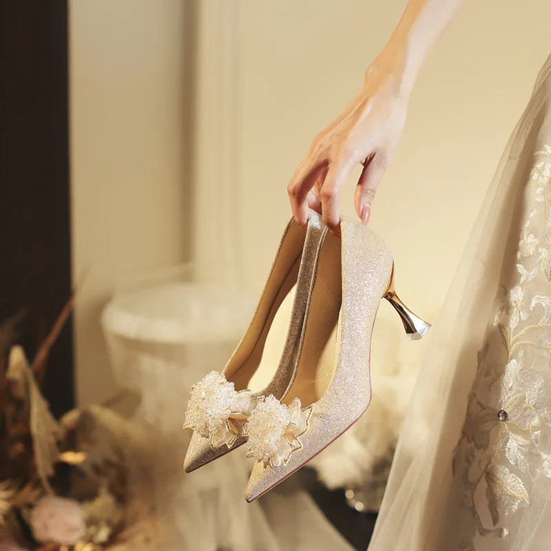 Bridal Wedding Shoes Wedding Dresses Crystal Shoes High Heels Women
Bridal Wedding Shoes Wedding Dresses Crystal Shoes High Heels Women