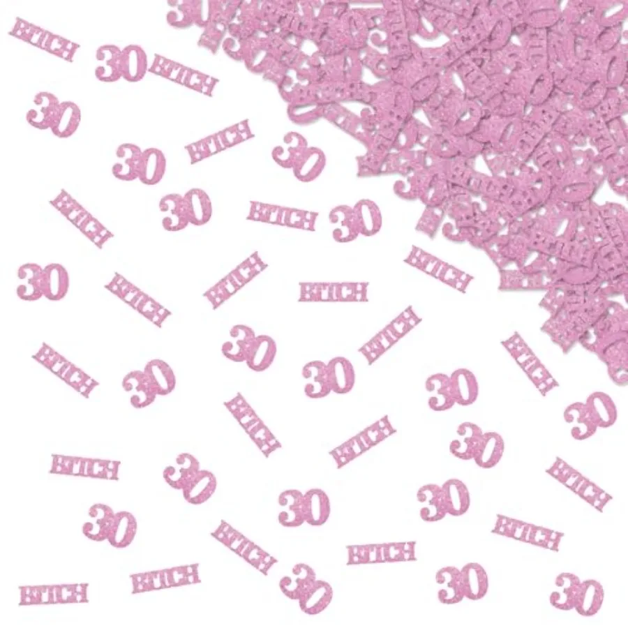 120pcs I'm 30 Bitches Confetti, Funny 30th Birthday Table Confetti, Glitter Cheers to 30 Years Table Scatter for Women, Funny 3
120pcs I'm 30 Bitches Confetti, Funny 30th Birthday Table Confetti, Glitter Cheers to 30 Years Table Scatter for Women, Funny 3