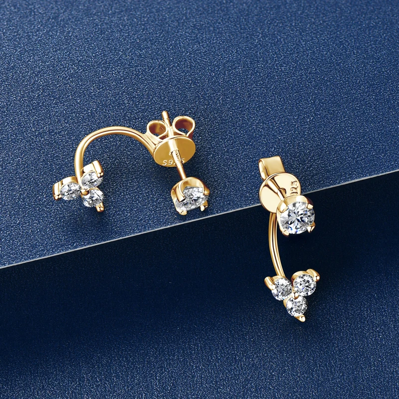 Dual Purpose Flower D Moissanite Drop Stud Earrings Real 925 Silver Front and Back Piercing Ear Jacket for Women Jewelry Gift
Dual Purpose Flower D Moissanite Drop Stud Earrings Real 925 Silver Front and Back Piercing Ear Jacket for Women Jewelry Gift