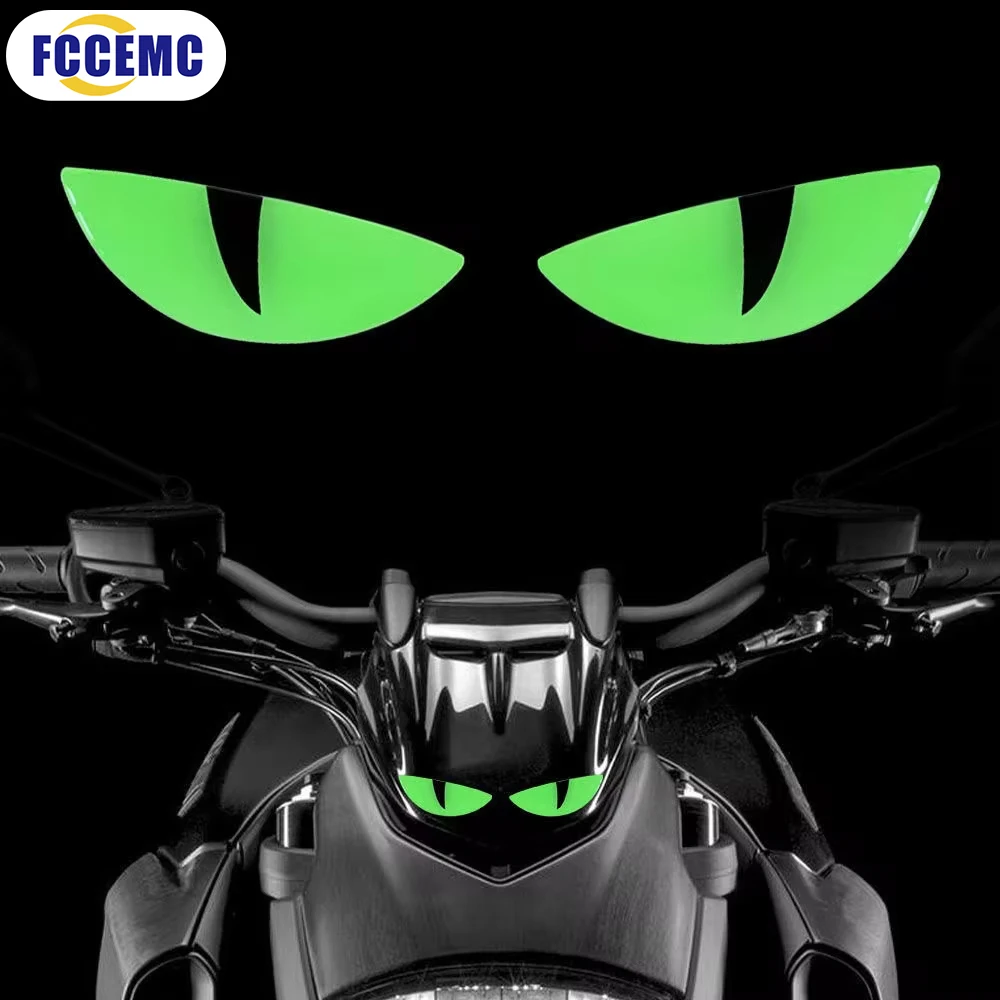 2pcs 3D Luminous Motorcycle Headlight Stickers Devil's Eye Cat Eye Night Decorative Sticker Universal for Honda Yamaha Suzuki 
2pcs 3D Luminous Motorcycle Headlight Stickers Devil's Eye Cat Eye Night Decorative Sticker Universal for Honda Yamaha Suzuki