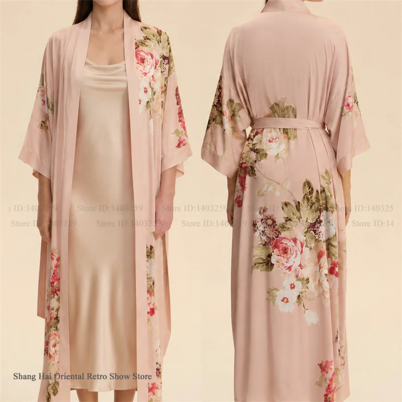 Elegant Print Flower Long Nighty&Robe Set Nightgown Sexy Womens Lingerie Nightdress Homewear Loose Satin Bathrobe Loungewear
Elegant Print Flower Long Nighty&Robe Set Nightgown Sexy Womens Lingerie Nightdress Homewear Loose Satin Bathrobe Loungewear