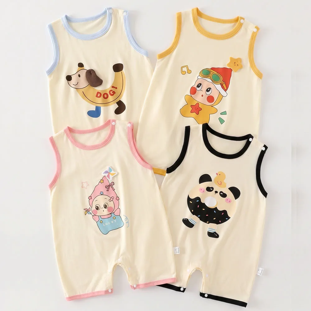 Cute Baby Cartoon Jumpsuit Summer Short Sleeved Thin Cotton Newborn Infant Clothing Bodysuit Boys Girls Crawling Clothes Rompers
Cute Baby Cartoon Jumpsuit Summer Short Sleeved Thin Cotton Newborn Infant Clothing Bodysuit Boys Girls Crawling Clothes Rompers