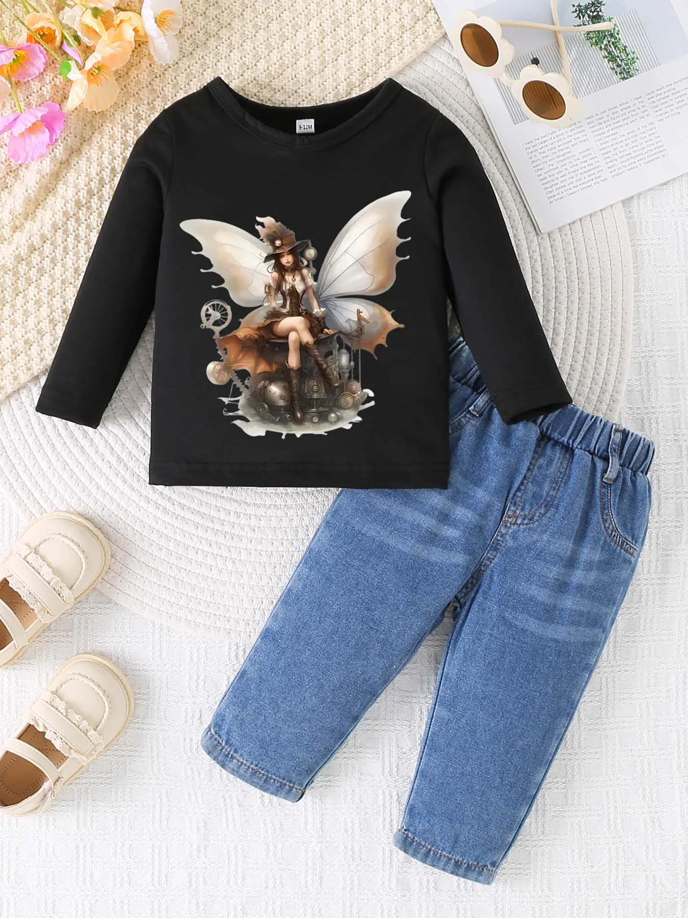 0-3 year old summer newborn new solid color printed pullover sweater with round neck long sleeved T-shirt+denim warehouse set,
0-3 year old summer newborn new solid color printed pullover sweater with round neck long sleeved T-shirt+denim warehouse set,