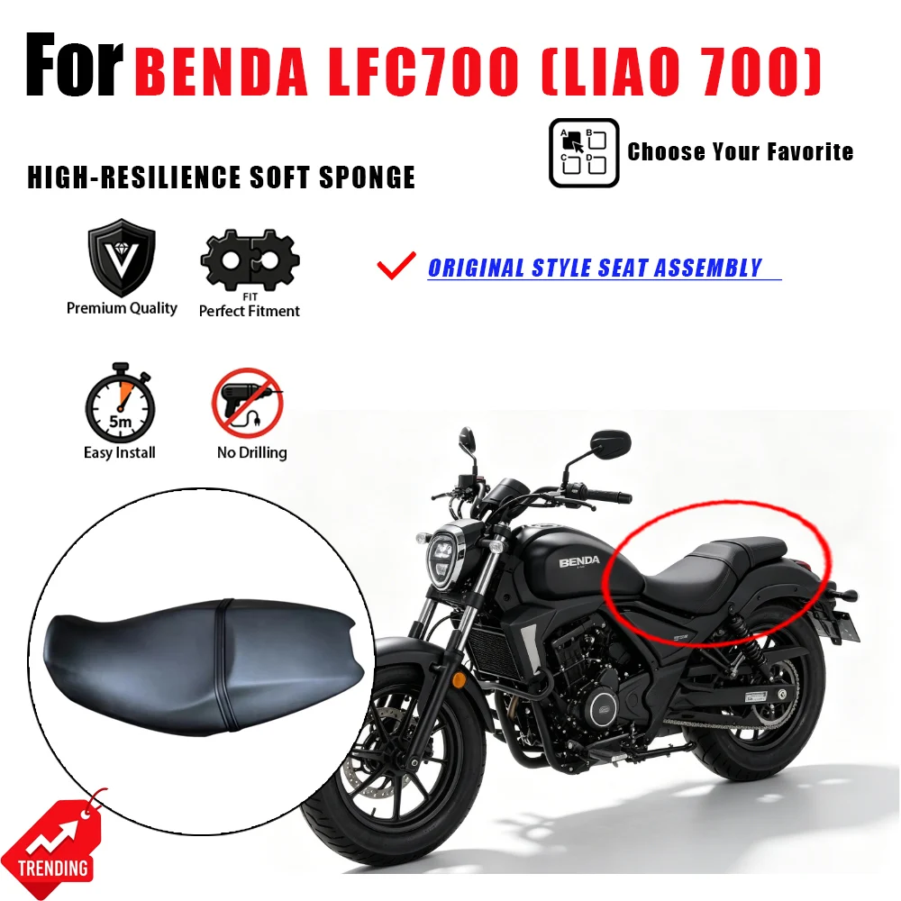 For Benda LFC700 Liao Motorcycle Original Seat Assembly Sponge Cushion Leather Cover Asiento Moto Sella Accesorios 700
For Benda LFC700 Liao Motorcycle Original Seat Assembly Sponge Cushion Leather Cover Asiento Moto Sella Accesorios 700