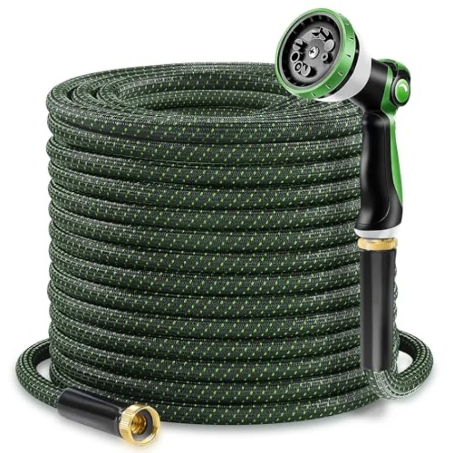 Garden Hose 50Feet - Lightweight Water Hose with 10-Pattern Nozzle Triple-Layer Construction All-Weather Hose Flexible and Anti
Garden Hose 50Feet - Lightweight Water Hose with 10-Pattern Nozzle Triple-Layer Construction All-Weather Hose Flexible and Anti