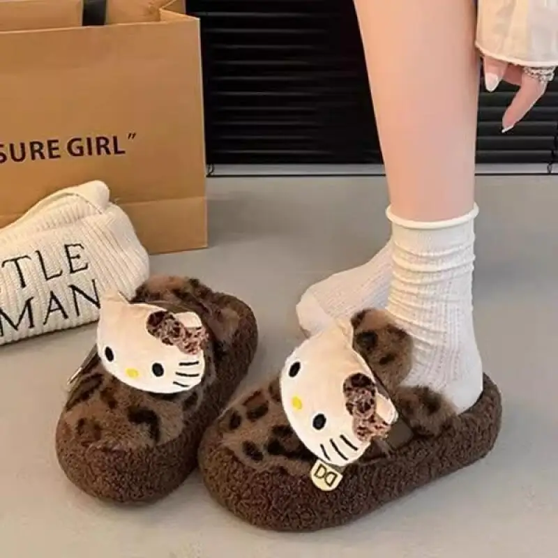 Меховые тапочки с леопардовым принтом в стиле аниме «Hello Kitty», кавайные нескользящие тапочки, милая хлопковая обувь, домашняя обувь с героями мультфильмов, плюшевые тапочки, подарок
Меховые тапочки с леопардовым принтом в стиле аниме «Hello Kitty», кавайные нескользящие тапочки, милая хлопковая обувь, домашняя обувь с героями мультфильмов, плюшевые тапочки, подарок
