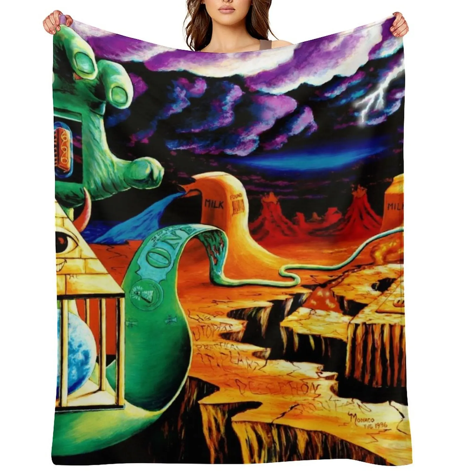Trippy Psychedelic Surreal Cool Hippie Blacklight Decor Vincent Monaco Throw Blanket Warm Sofa Blankets
Trippy Psychedelic Surreal Cool Hippie Blacklight Decor Vincent Monaco Throw Blanket Warm Sofa Blankets