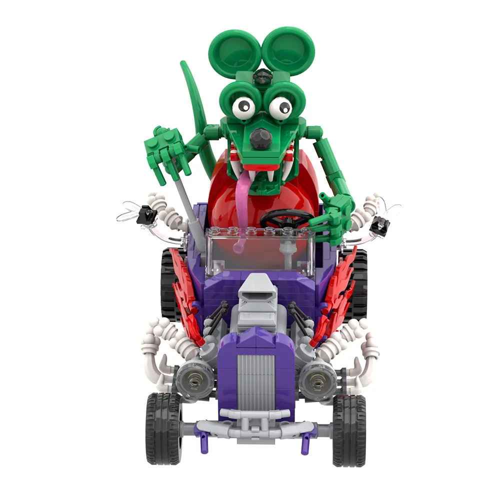 MOC Rat Fink Building Blocks HotRod Rock Style Rat Fink Funny Model Bricks Assemble Educational Toys Kids DIY Birthday Gifts
MOC Rat Fink Building Blocks HotRod Rock Style Rat Fink Funny Model Bricks Assemble Educational Toys Kids DIY Birthday Gifts