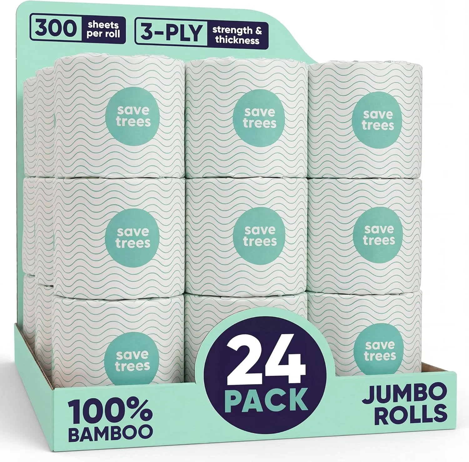 Eco-Friendly Bamboo Toilet Paper - 24 Rolls, Septic Safe, 3-Ply, Plastic-Free & Chemical-Free for Home Use
Eco-Friendly Bamboo Toilet Paper - 24 Rolls, Septic Safe, 3-Ply, Plastic-Free & Chemical-Free for Home Use