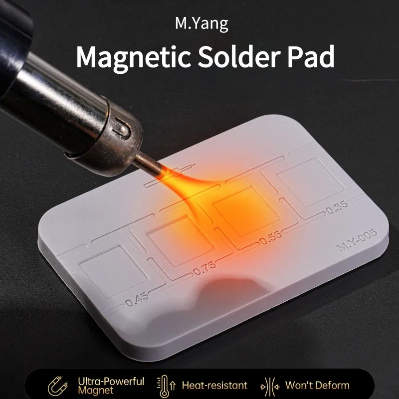 Магнитная паяльная площадка M.Yang, печатная плата, паяльная площадка, разные размеры, 0,35-0,75 мм, термостойкая для ремонта припоя телефона
Магнитная паяльная площадка M.Yang, печатная плата, паяльная площадка, разные размеры, 0,35-0,75 мм, термостойкая для ремонта припоя телефона
