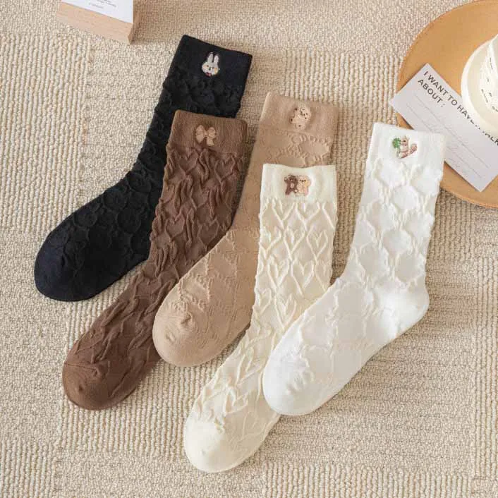 5 Pairs Women's Summer Spring Cotton Cartoon Sockssweet Style White Bow Frilly Socks Calcetas Largas Calcetines Animalitos Girls
5 Pairs Women's Summer Spring Cotton Cartoon Sockssweet Style White Bow Frilly Socks Calcetas Largas Calcetines Animalitos Girls