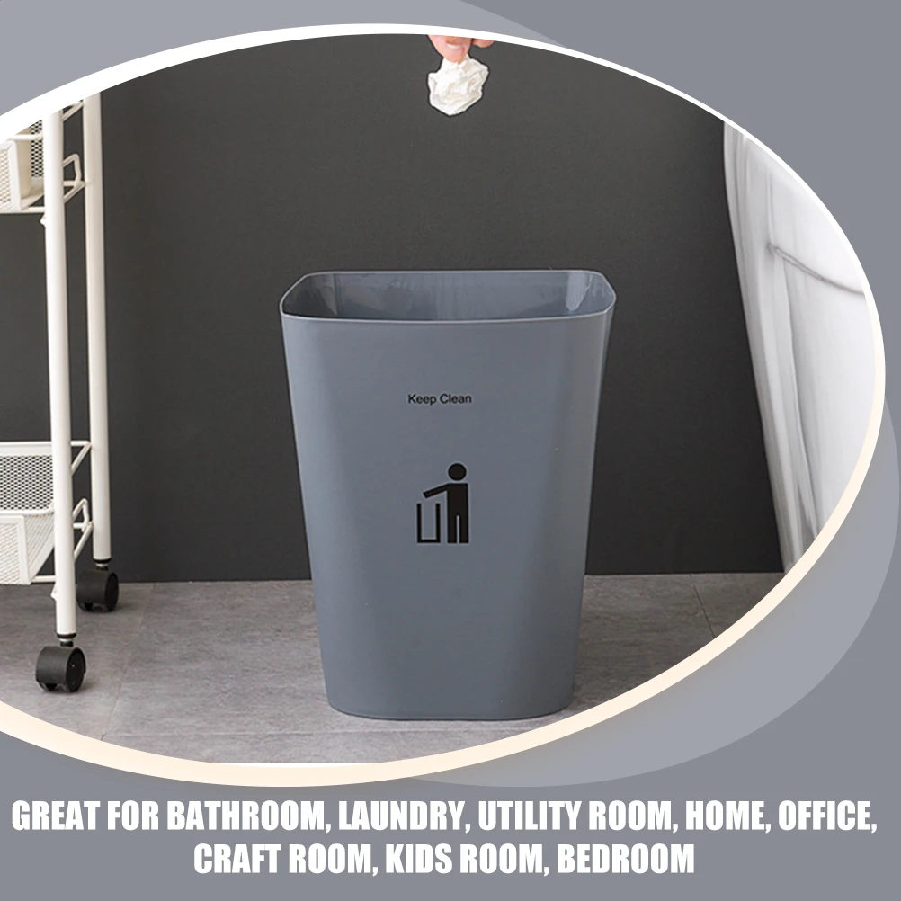 Plastic Trash Can Home Office Kitchen Bedroom Bathroom Garbage Cans Indoor Waste Basket Bin for Desk Dorm Thickened Non Slip
Plastic Trash Can Home Office Kitchen Bedroom Bathroom Garbage Cans Indoor Waste Basket Bin for Desk Dorm Thickened Non Slip