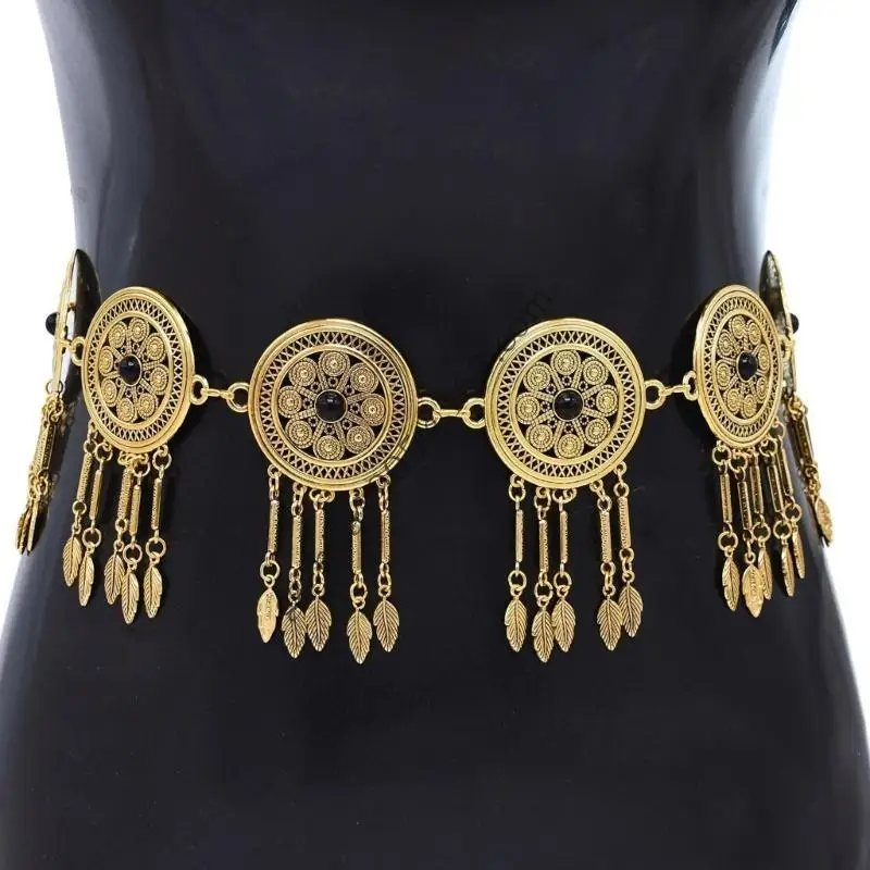 Retro Waist Chain Round Hollowed Leaf Tassels Pendant Body Chain Ethnic Body Jewelry Wearable Waist Ornament Girdle
Retro Waist Chain Round Hollowed Leaf Tassels Pendant Body Chain Ethnic Body Jewelry Wearable Waist Ornament Girdle