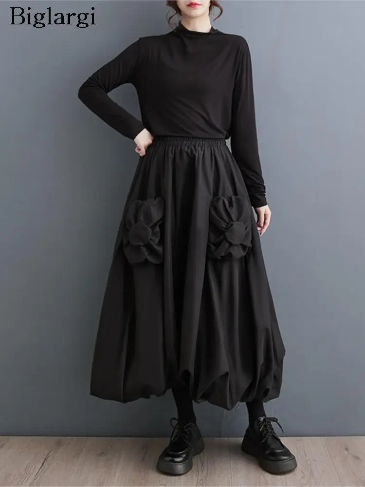 Spring New Midi Skirt Women Flower Fashion Ruffle Pleated Ladies Skirts High Waist Loose Casual Black A-Line Woman Skirt
Spring New Midi Skirt Women Flower Fashion Ruffle Pleated Ladies Skirts High Waist Loose Casual Black A-Line Woman Skirt