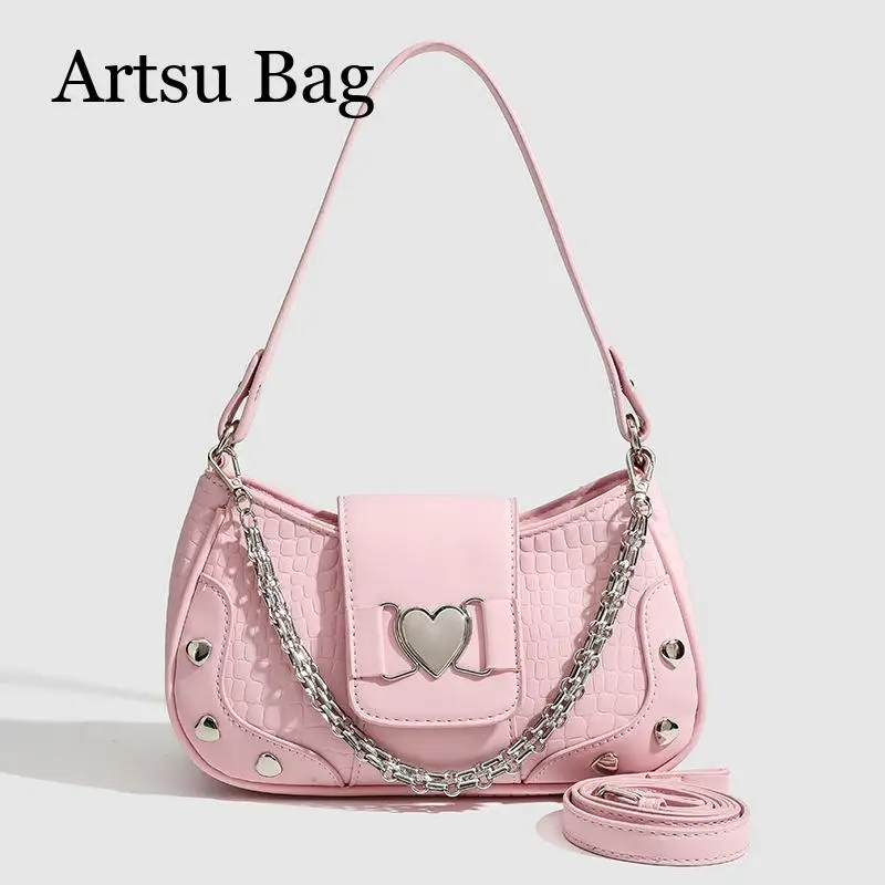 Women Underarm Bag 2024 New Versatile Unique Design High Quality Fashion Y2K Chain Pink Shoulder Crossbody Bag Girls Handbag
Women Underarm Bag 2024 New Versatile Unique Design High Quality Fashion Y2K Chain Pink Shoulder Crossbody Bag Girls Handbag