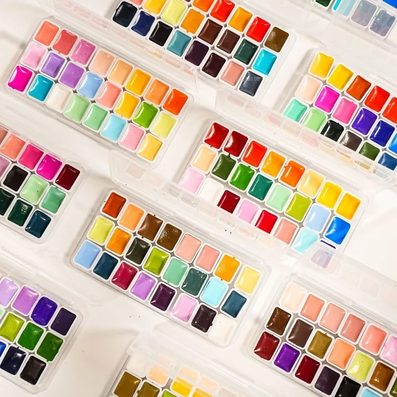 24-Color 1ml Master-level Color Solid Watercolor Pigment Art Supplies Outdoor Sketching Hand-drawn Creation Portable Water Color
24-Color 1ml Master-level Color Solid Watercolor Pigment Art Supplies Outdoor Sketching Hand-drawn Creation Portable Water Color
